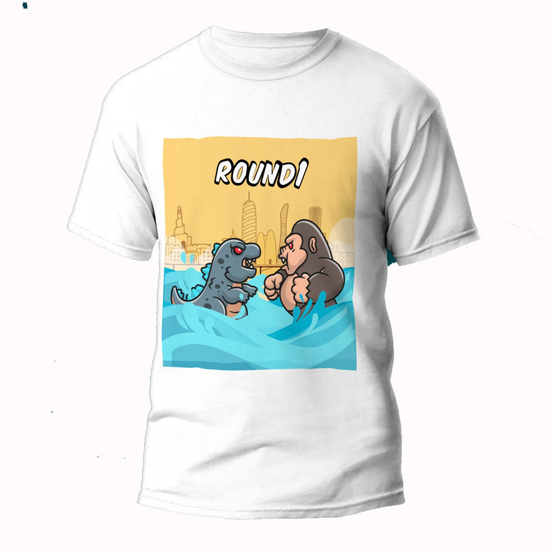 Paperboi Godzilla Vs Kong T-shirt - White - قميص - Size:L